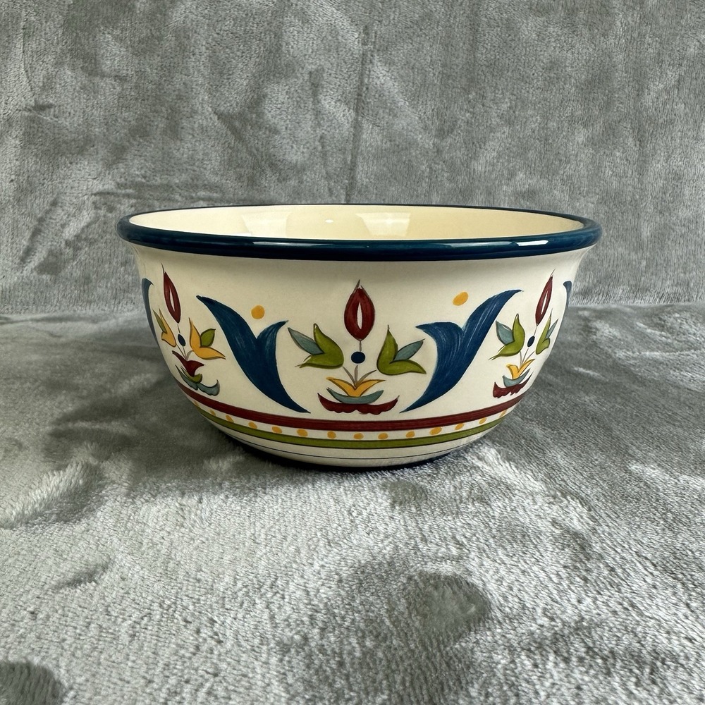 Bobby Flay Sevilla Cereal / Soup Bowl 6" Blue Trim Discontinued NEW